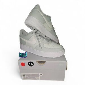 Nike Air Force 1 GS “Light Silver/Spruce Aura” Size 7Y / Women’s 8.5 New w/ Box